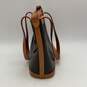 Dooney & Bourke Womens Brown Black Leather Tote Bag With Matching Wallet image number 6