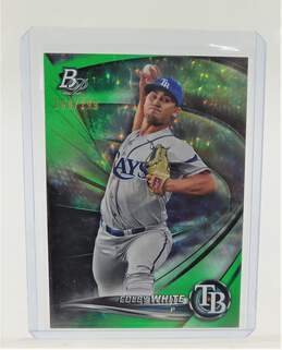 2022 Colby White Bowman Platinum Top Prospects Emerald Ice Foilboard /299 Tampa Bay Rays