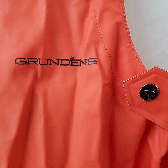 Grundens Zenith Rubber Bib Trousers 117 Orange Youth 10 NWT image number 3