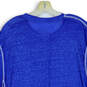 Mens Blue Short Sleeve Round Neck Pullover Tripunto T-Shirt Size XXL image number 4