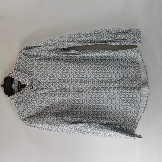 Michael Kors Men White Graphic Button Up M image number 3