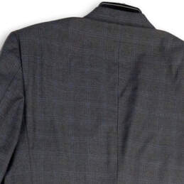 Mens Gray Plaid Long Sleeve Notch Single Breasted Two Button Blazer Size 40 alternative image