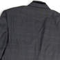 Mens Gray Plaid Long Sleeve Notch Single Breasted Two Button Blazer Size 40 image number 2