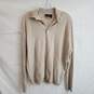 Mount Cashmere Long Sleeve Quarter Button Pullover Sweater Size L image number 1