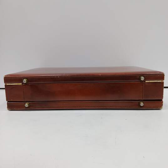 Rona Brown Leather Briefcase image number 4