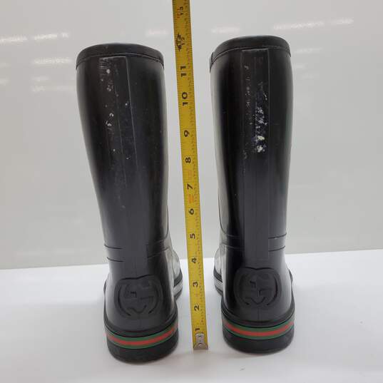 AUTHENTICATED MENS GUCCI RUBBER RAIN BOOTS SIZE 9 image number 5