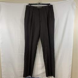 Men's Grey-Brown Jos. A. Bank Unhemmed Dress Pants, Sz. 35R
