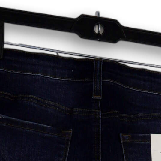 NWT Womens Blue Denim Medium Wash Flat Front Pockets Mini Skirt Size 11/29 image number 4