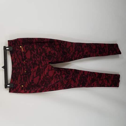 Michael Kors Women Red Lace Printed Style Pants M image number 2