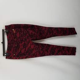 Michael Kors Women Red Lace Printed Style Pants M alternative image