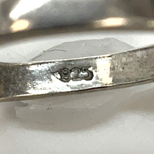 Designer Silpada 925 Sterling Silver Crystal Cut Stone Adjustable Band Ring image number 4