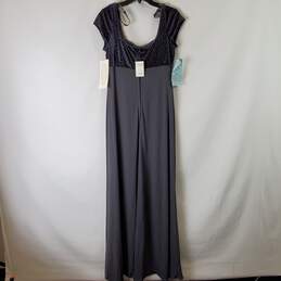 Alfred Angelo Gray Full Length Dress Sz 13/14 NWT alternative image