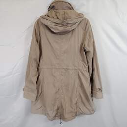Michael Kors Women Beige Trench Rain Coat sz L alternative image