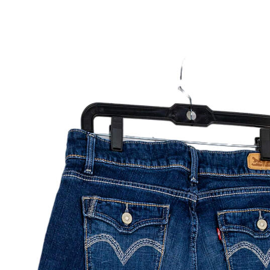 Womens Blue 529 Denim Medium Wash Pockets Curvy Bootcut Jeans Sz 30x32 image number 4