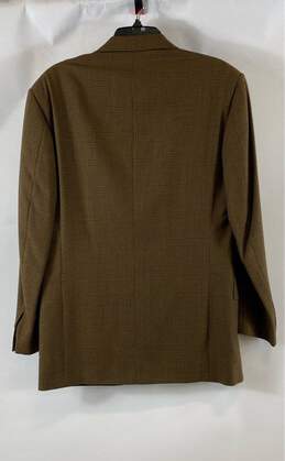 GUCCI Brown Plaid Sports Coat - Size X Large alternative image