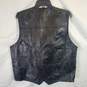 Italian Stone Men Black Leather Vest SZ XL image number 1