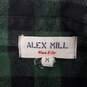Alex Mills MN's 100% Cotton Green & Black Plaid Shirt Size M image number 3