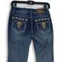Womens Blue Denim Medium Wash 5-Pocket Design Bootcut Jeans Size 25 image number 4