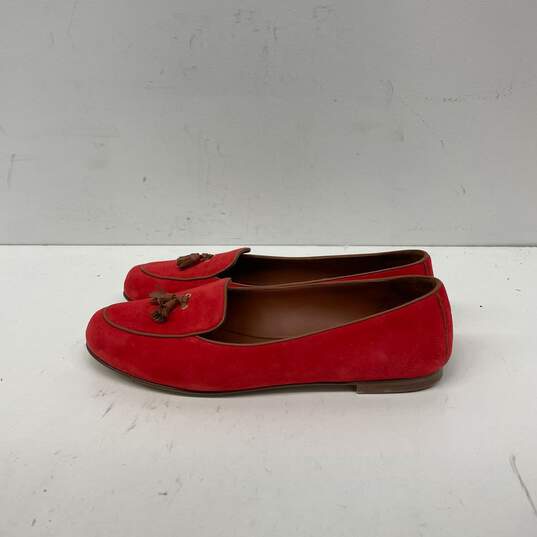 Authentic Loro Piana Red Tassel Loafers W 10 image number 1