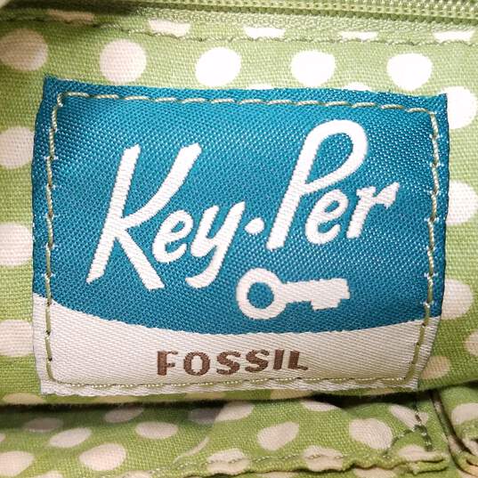 Fossil Nylon Quilted Shopper Tote Grass Green image number 7