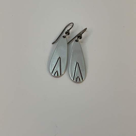 Designer Laurel Burch Silver-Tone French Wire Drop Earrings image number 3