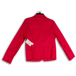 NWT Womens Pink Long Sleeve Notch Lapel Three Button Blazer Size 12 alternative image