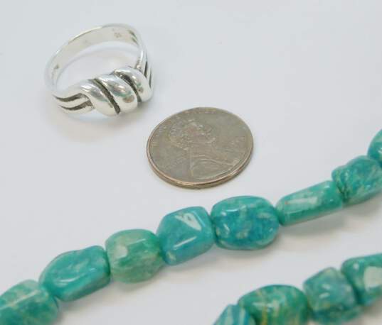 925 Sterling Silver & Aventurine Beaded Jewelry image number 4