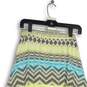 Chico's Womens Green Blue Printed Asymmetrical Hem Maxi Skirt Size 0 image number 3