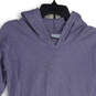 Womens Lavender Space Dye Long Sleeve Hooded Pullover T-Shirt Size Small image number 4