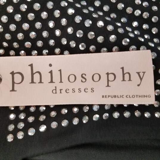 Philosophy Women Black Sleeveless Studded Dress L NWT image number 5