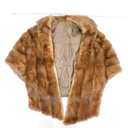 Vintage Womens Mink Fur Stole Shoulder Wrap