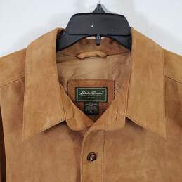 Eddie Bauer Men's Brown Leather Jacket SZ XL alternative image