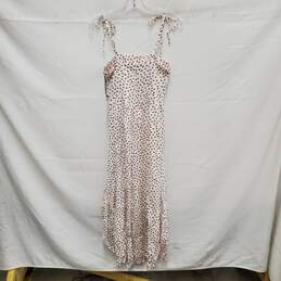 NWT Stillwater Hola Linen Blend Polka Dot Shirred Ruffle Maxi Dress Size XS alternative image