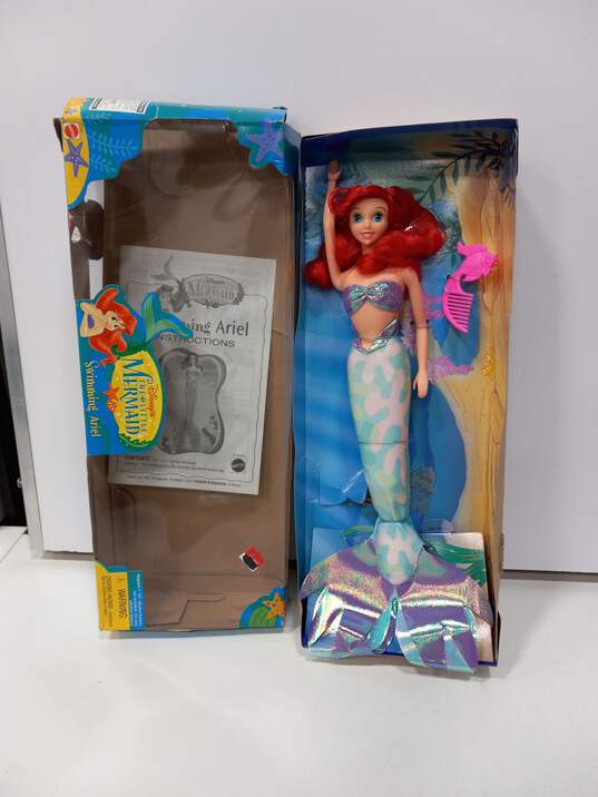 4pc Lot of Assorted Little Mermaid Dolls & Accessories IOB image number 3