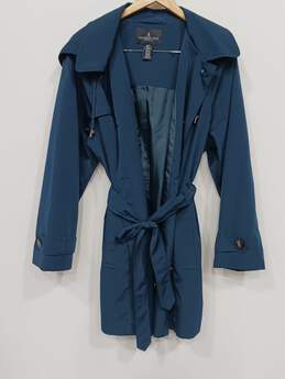 London Fog Women's Blue Trench Coat Size XXL