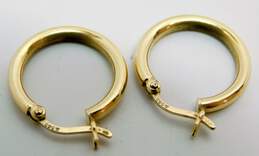 14k Yellow Gold Simple Hoop Earrings 1.6g alternative image
