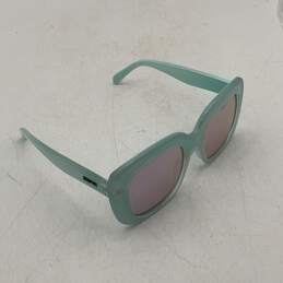 Quay Womens Blue Full Frame Polarized Square Sunglasses With White Case alternative image