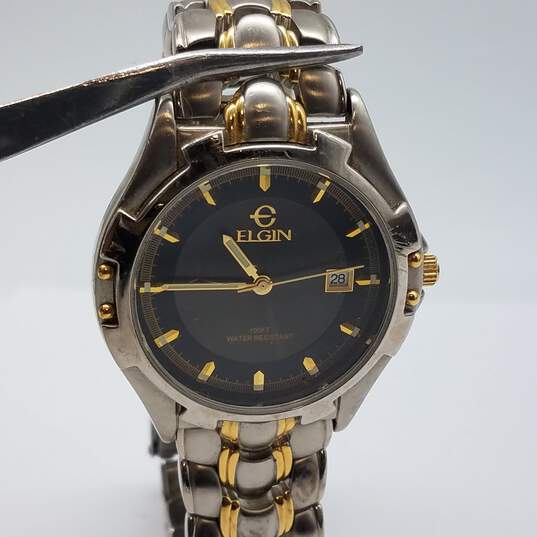 Elgin 39mm Two Tone St. Steel 100Ft W.R. Date Watch 104g image number 4