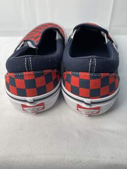 Vans Pro Blue and Red Checkered Slip On Sneakers Size 7.5 alternative image