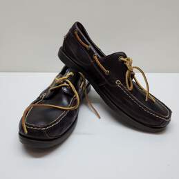 Timberland Deck Boat Shoes Mens 12 Brown Leather Lace EarthKeepers 2-Eye 5230R alternative image