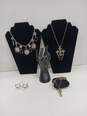 5pc Gothic Silver Tone Jewelry Bundle image number 1