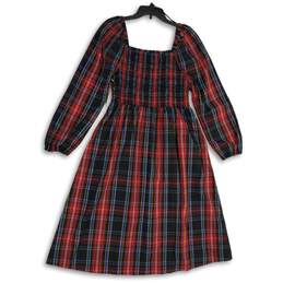 NWT Draper James RSVP Womens Black Square Neck Smocked A-Line Dress Size M alternative image