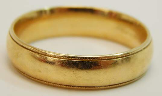 Men's Vintage 14K Yellow Gold Milgrain Wedding Band Ring 8.3g image number 3