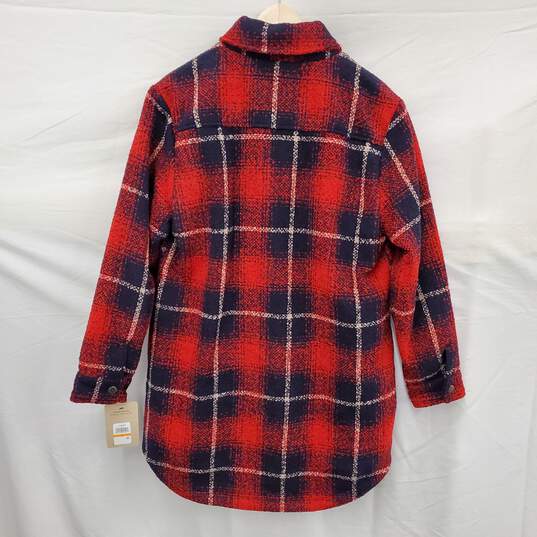 NWT Levi's WM's Polyester & Fleece Red & Blue Plaid Zip Jacket Size SM image number 2