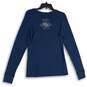 NWT Womens Blue Graphic Print Crew Neck Long Sleeve Pullover T-Shirt Size XL image number 2