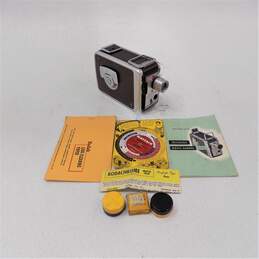 Vintage 1960s Eastman Kodak Brownie 8mm Movie Camera W/ Manual + Leather Case