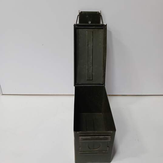 Bundle of 2 Vintage Military Ammo Canisters image number 5