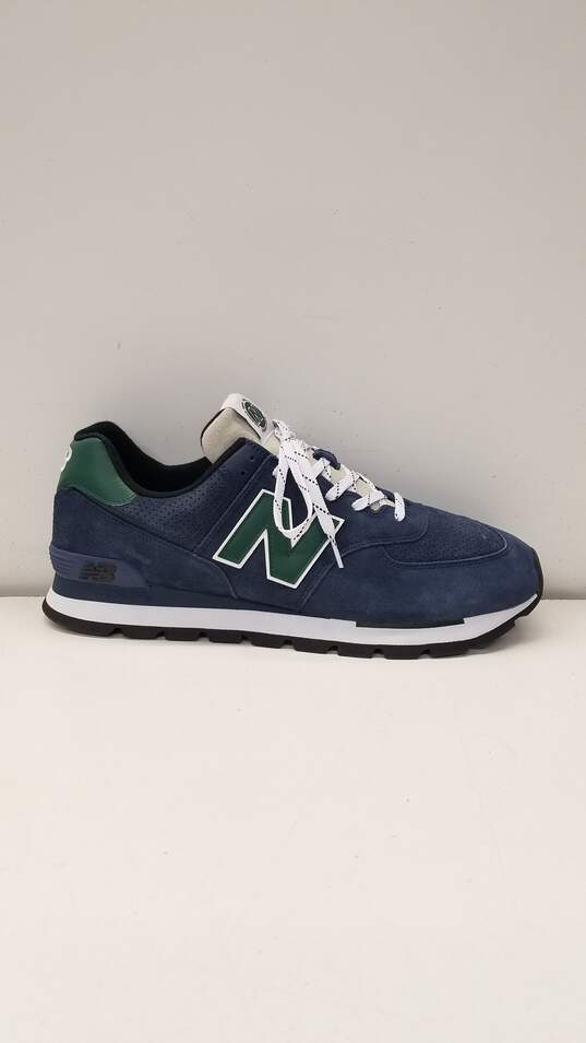 New Balance 574 Rugged Suede Sneakers Navy Green 16 image number 1