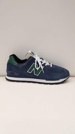 New Balance 574 Rugged Suede Sneakers Navy Green 16