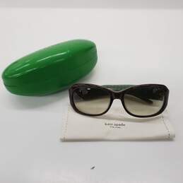 Kate Spade 'Ola' Brown Horn Plastic Frame Gradient Lens Sunglasses